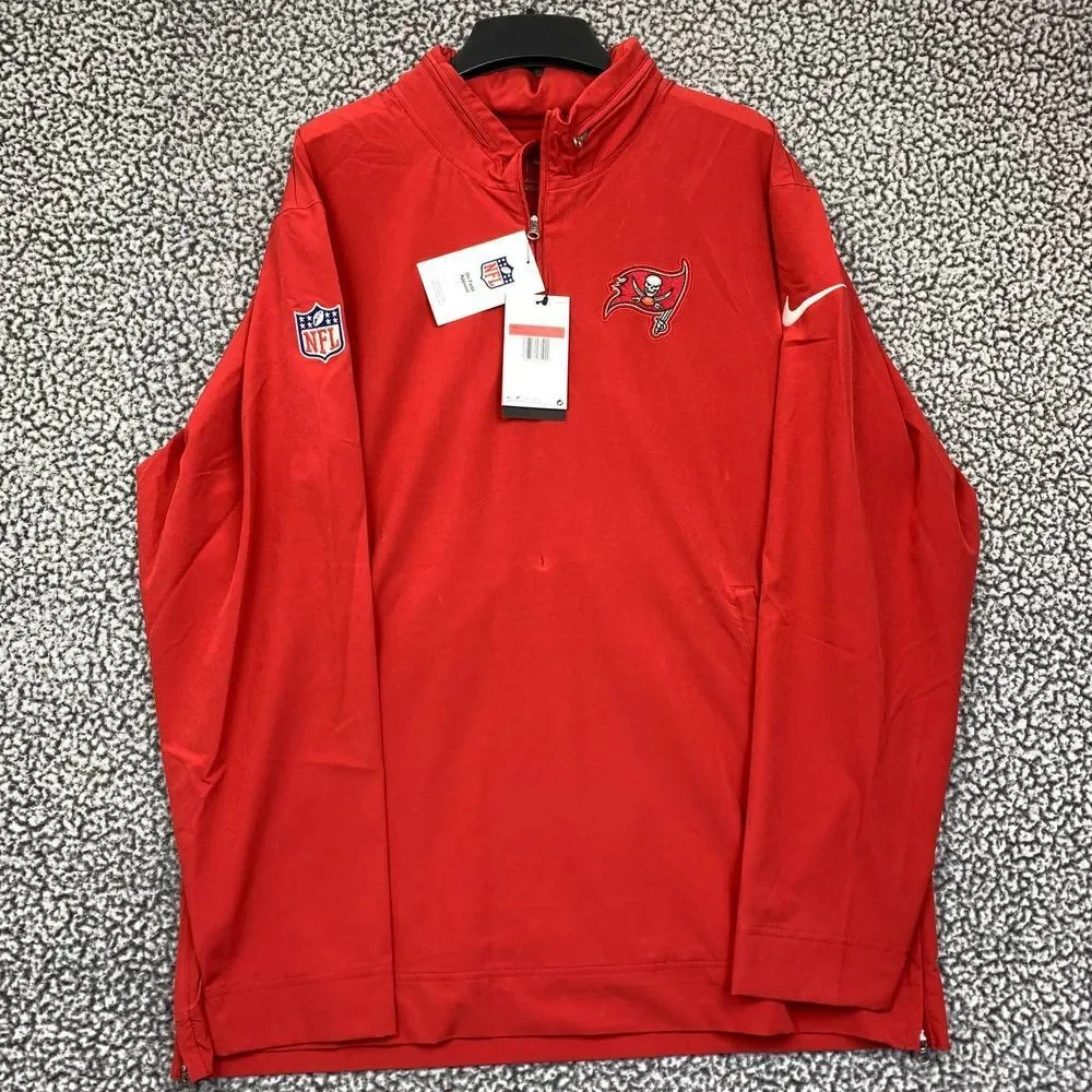 Tampa Bay Buccaneers Hoodie Men Large Red Nike‎ NFL Pullover Long Sleeve New